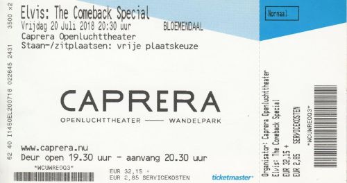 Barry Hay show ticket Elvis Presley Comeback Special Theatre Event with Barry Hay Bloemendaal - Theater Caprera July 20 2018